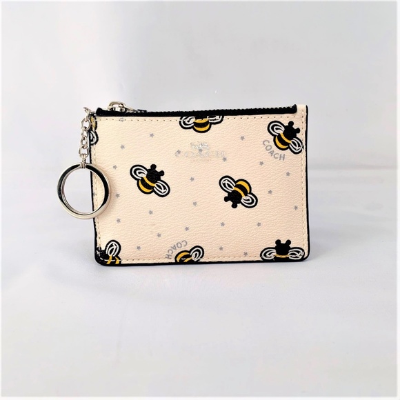 NWT Coach Bee Print ID Skinny Wallet Card Case - Picture 2 of 5